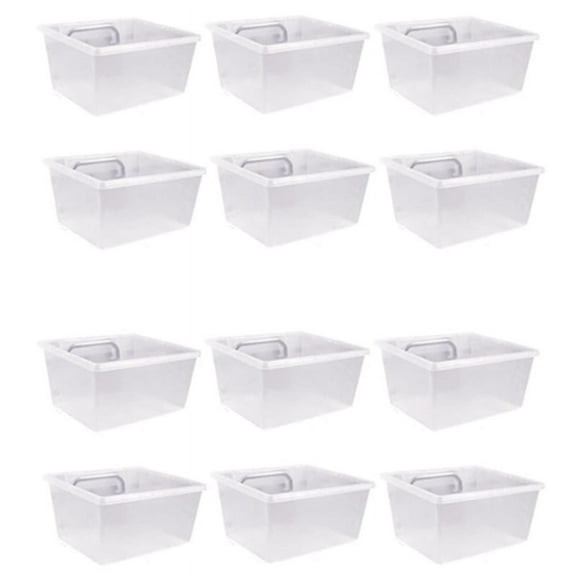 12 Pack Clear Bins, Bins Hooks, DIY Accessories, Workbench Small Bins Fit 1/4 -1/8 Board