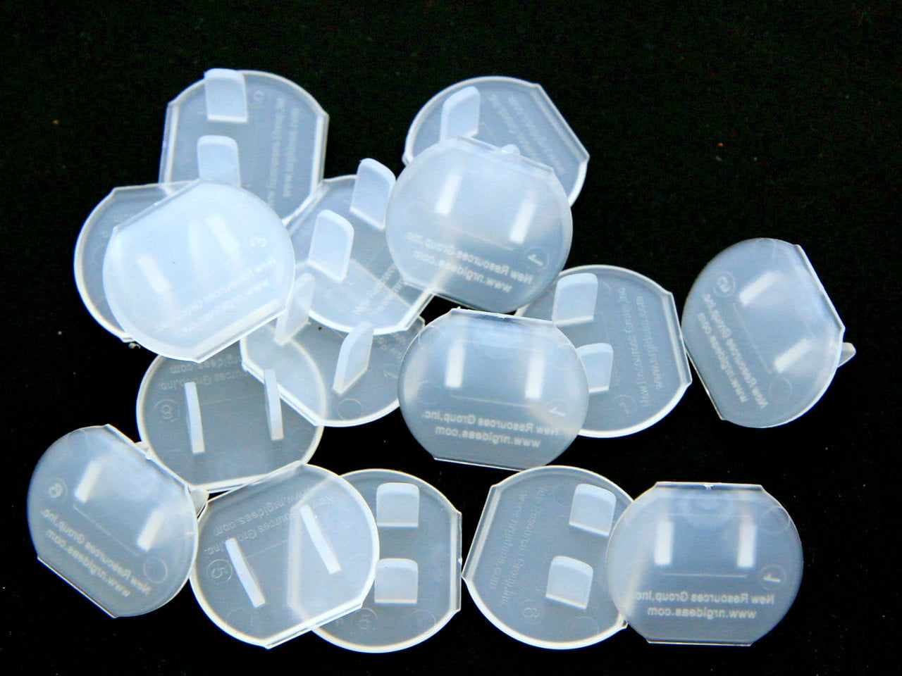 12 Pack Clear Electrical Outlet Safety Caps, Child Protection and Draft