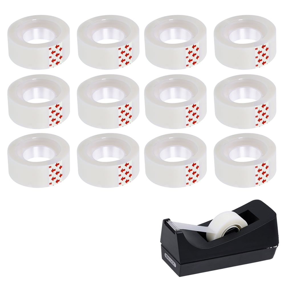 64 Pieces Invisible Tapes Transparent Tape Clear Tape for Dispenser Matte  Writable Office Tape Refill Rolls Tape Dispenser Rolls for Office Home