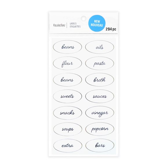Recollections Clear Oval Household Label Stickers, 12 Pack