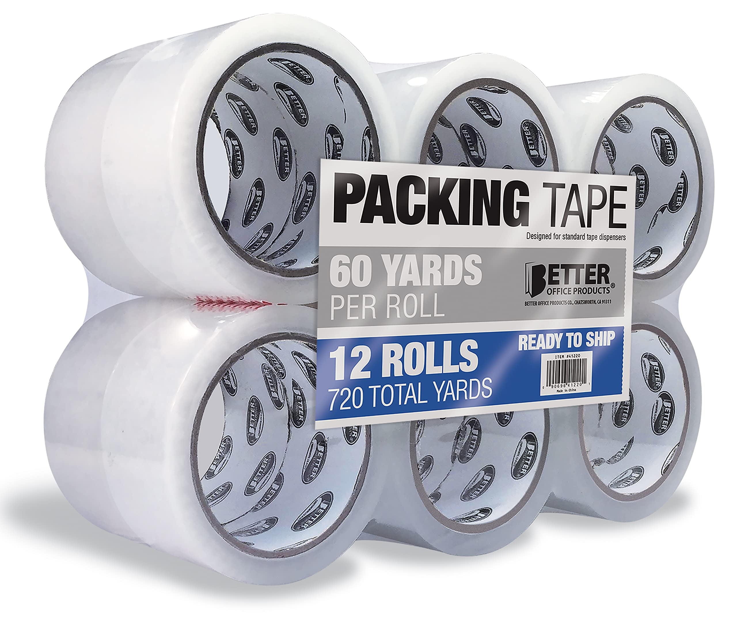 Dura-Bind Clear Packing Tape Refills, Heavy Duty Premium Packaging Tap –