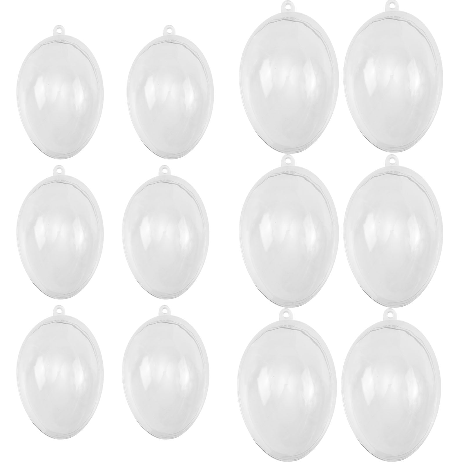 12 pack clear plastic easter egg ornaments diy craft ball shape