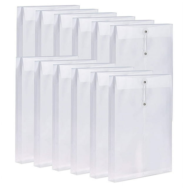 12 Pack Clear Plastic Envelopes Envelopes Expandable Files Document