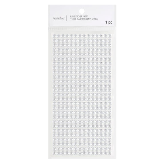Recollections Clear Rhinestone Sheet, 12 Pack