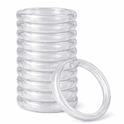 12 Pack Shower Curtain Rings Hooks Plastic Snap Closure Easy Glide Rust Free Fits All Standard Shower Rods Clear
