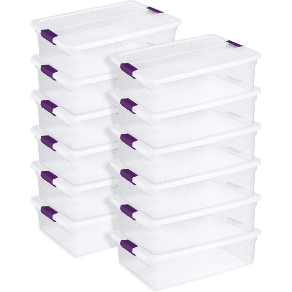 32 Quart Weatherproof Gasket Storage Box With Latch Lid – Perfect For Files & Organizing
