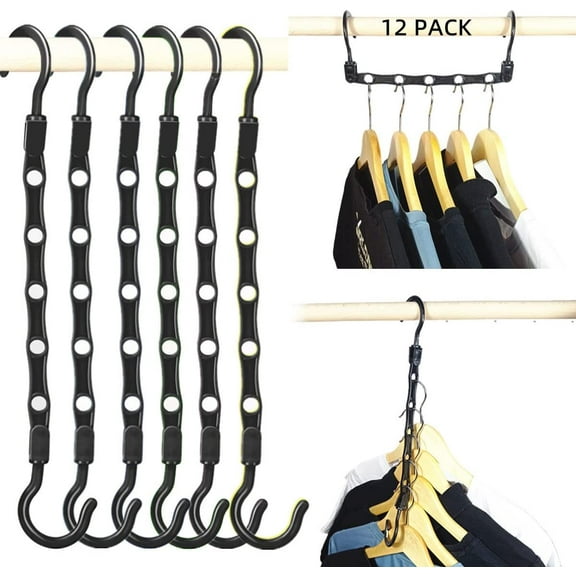 12-Pack-Closet-Organizers-and-Storage,Closet-Organizer-Hanger for Heavy Clothes,Sturdy Closet-Organization-and-Storage