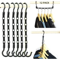 12 Pack-Closet-Organizers-and-Storage,Closet-Organizer-Hanger for Heavy Clothes,Sturdy Closet-Organization-and-Storage-Hangers-Space-Saving for Wardrobe,Dorm-Room-Essentials