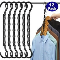 12 Pack Closet Organizers and Storage,Hangers Space Saving for Closet Organization,Clothes Hanger Organizer Space Saver College Dorm Room Essentials