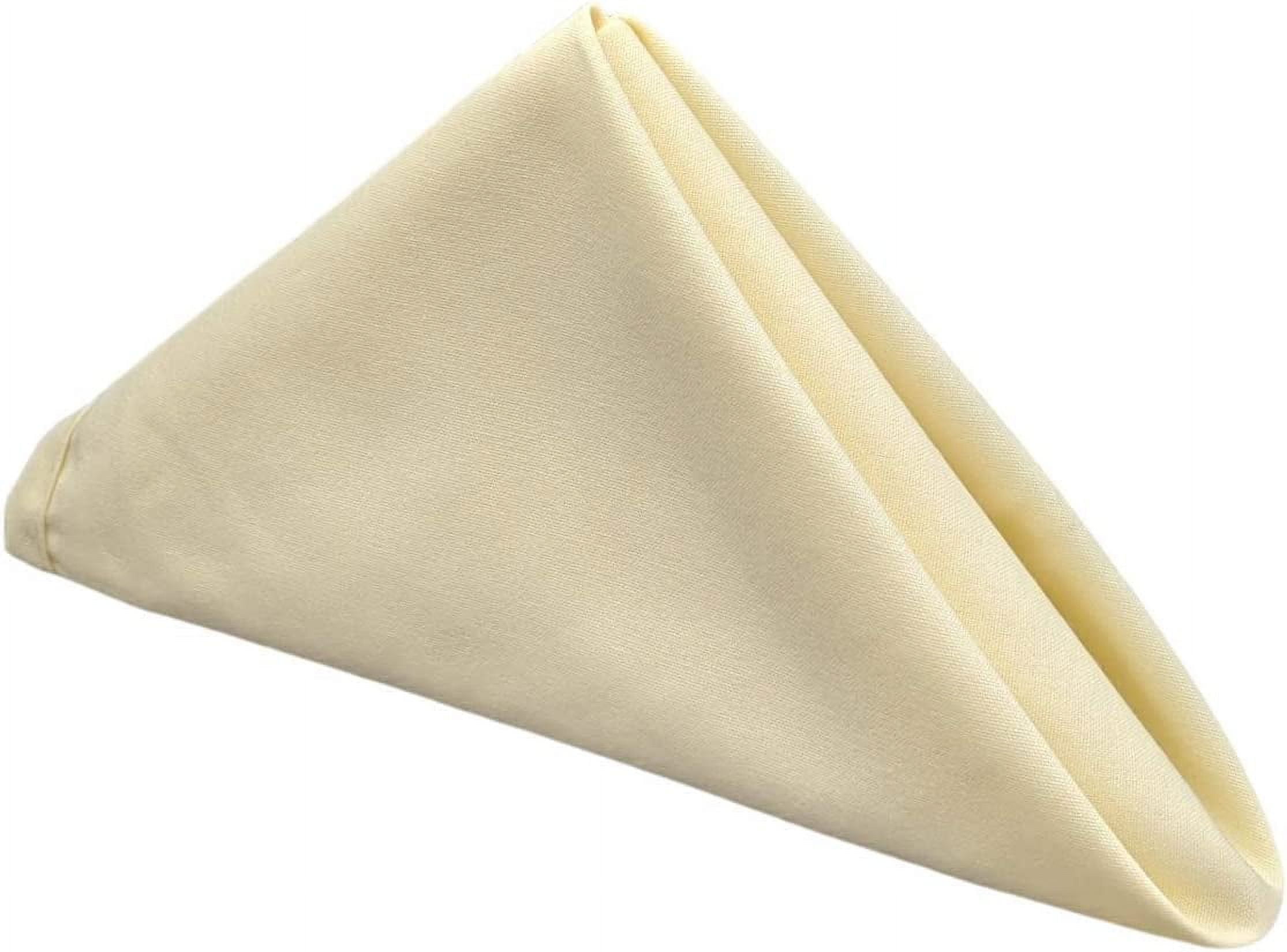 Ivory 20" Polyester Cloth Dinner Napkins, Set of 12