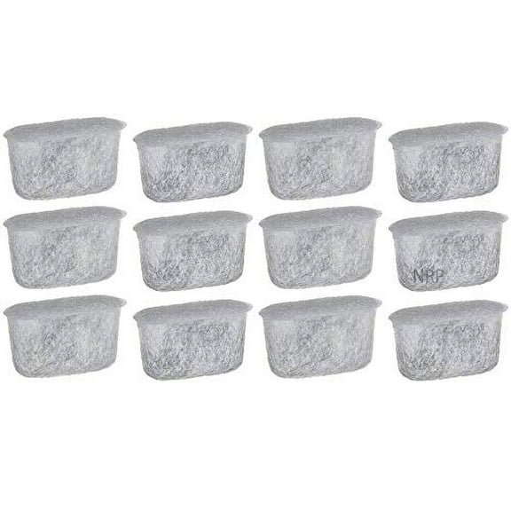 12-Pack Coffee Water Cartridges Activated Charcoal Filter Compatible for CUISINART Coffeemaker DCC-RWF,Kenmore Drip,Delonghi,Capresso