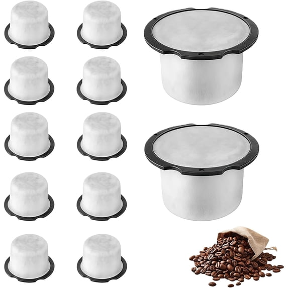 12-Pack Coffee Water Filter Replacement for C7CGFLTR, Compatible with Café and GE Profile Grind & Brew Machines,Charcoal Cartridges to Enhance Taste & Protect Machine
