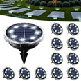 thumbnail image 1 of 12 Pack Cold White LED Ground Lights with Gear Design, Waterproof Landscape Pathway Lights, 1 of 7