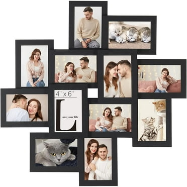 12-Pack Collage Picture Frames for Wall Decor 4X6 Black Photo Collage Frame Multi Picture Frame Set with Glass Front Assembly Required