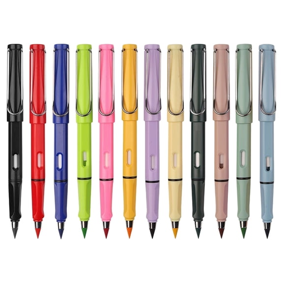 12 Pack Color Free Sharpening Ink Free Pencil Set, Student Eternal HB Sketch Drawing Pencils, No Sharpen Colored Pencils for Kids, Break-Resistant Pencils for School, Writing & Art Supplies