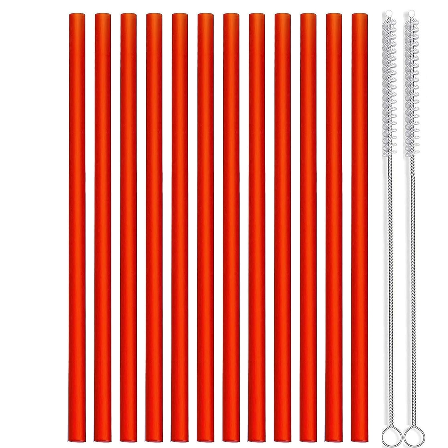 10-Pack Reusable Straws For Stanley Tumblers – 12" Long, BPA-Free, With Cleaning Brushes, Green - View #4