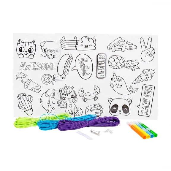 Color Zone Create Your Own Shrink Art Jewelry Kit, 12 Pack