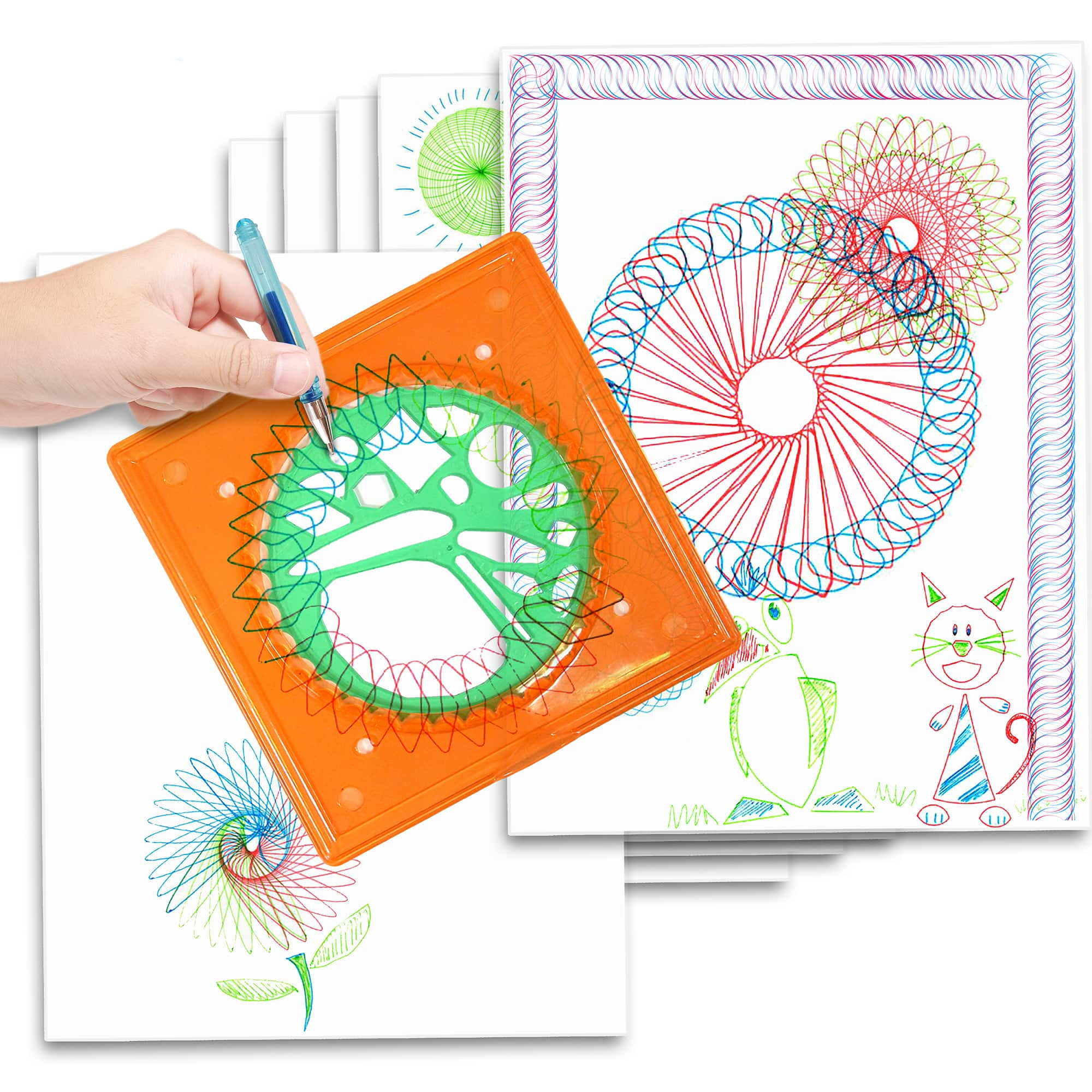 Kids Art Ideas: Spiral Art Garden Collage