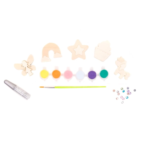 Color Zone Paint Your Own Wooden Magnets, 12 Pack