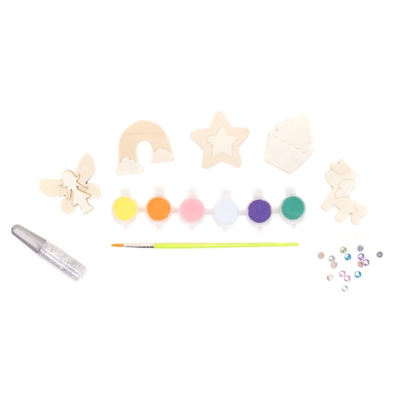 Color Zone Paint Your Own Wooden Magnets, 12 Pack