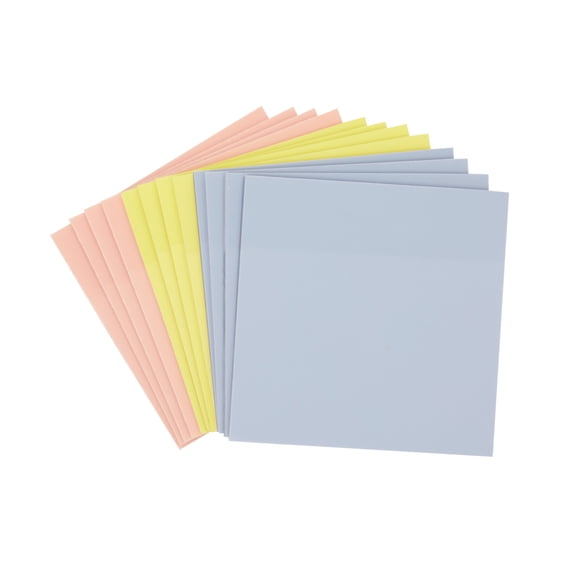 12 Pack Colored Transparent Sticky Notes 3x3 inch, Small Adhesive Translucent Self-Stick Note Pads, 600 Sheets