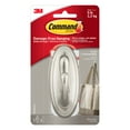 thumbnail image 1 of Command Brushed Nickel Decorative Hook, 12 Pack, 1 of 3