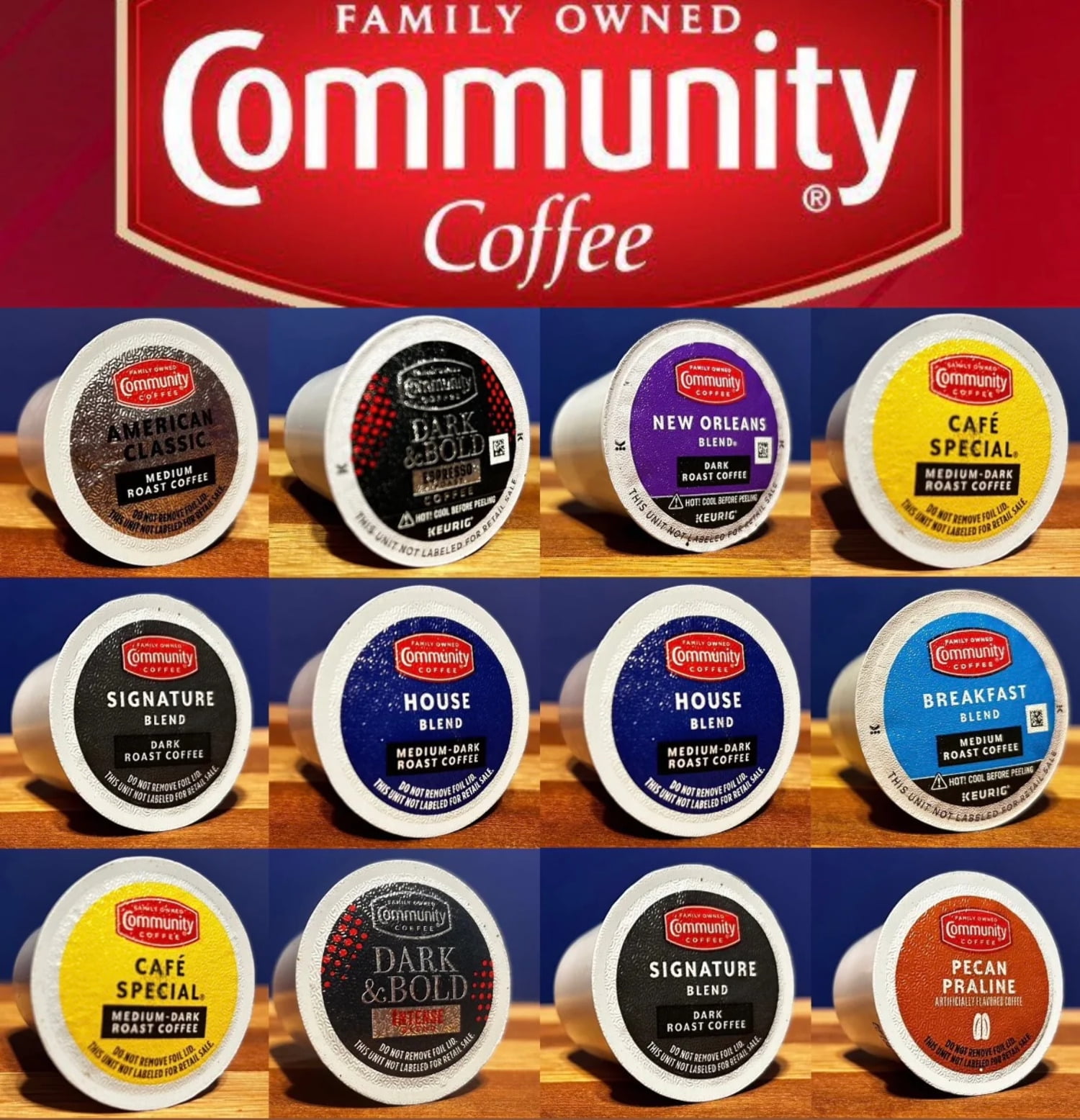 12Pack Community Coffee KCup Sample Pack, 9 Different Flavors and