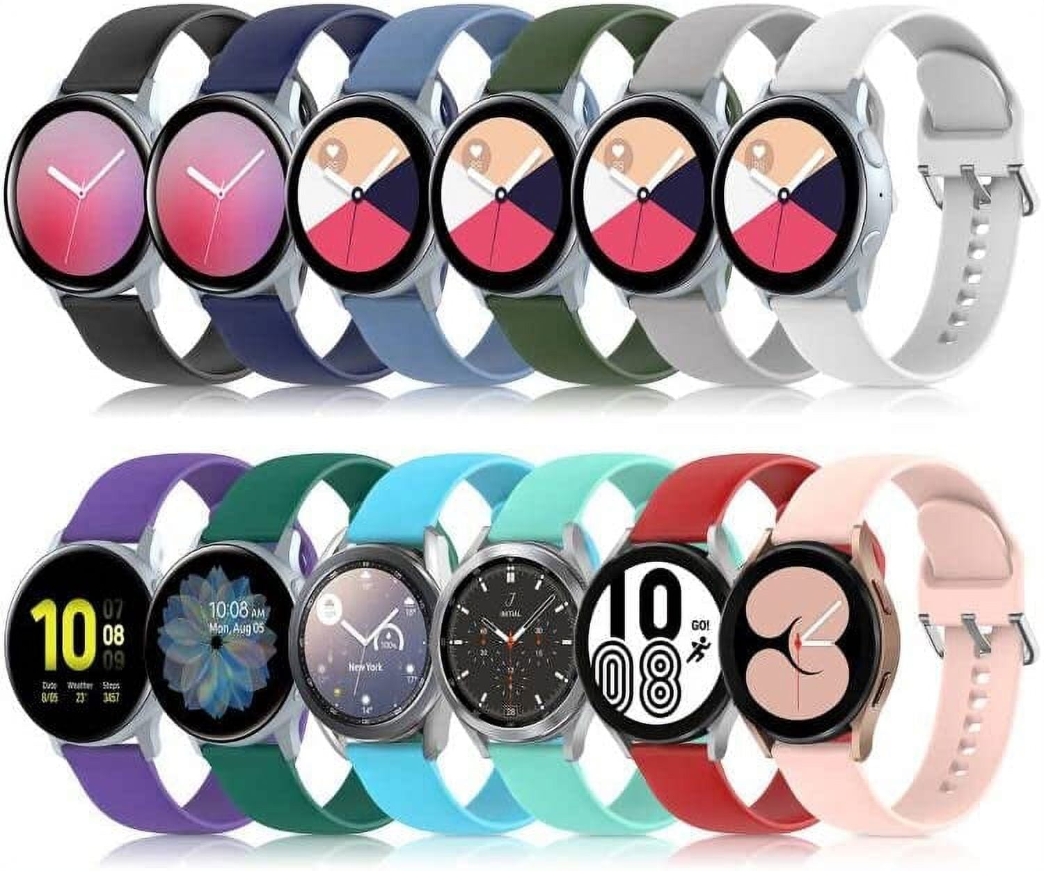 Obligatoryy Compatible with galaxy Active 2 Watch Bands 44mm  40mm Silicone Galaxy Watch 42mm Band 30mm Watch Band Non-Fading waterproof  Breathable Replacement Band : Cell Phones & Accessories