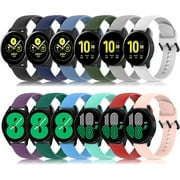 EVERACT 12 Pack Compatible with Samsung Active 2 Watch Bands 40mm 44mm/Active1/ Galaxy Watch 5 / Watch 5 Pro / Watch 4 / Watch 3 41MM/ 42mm ,20mm Silicone Wristband for Women Men Small