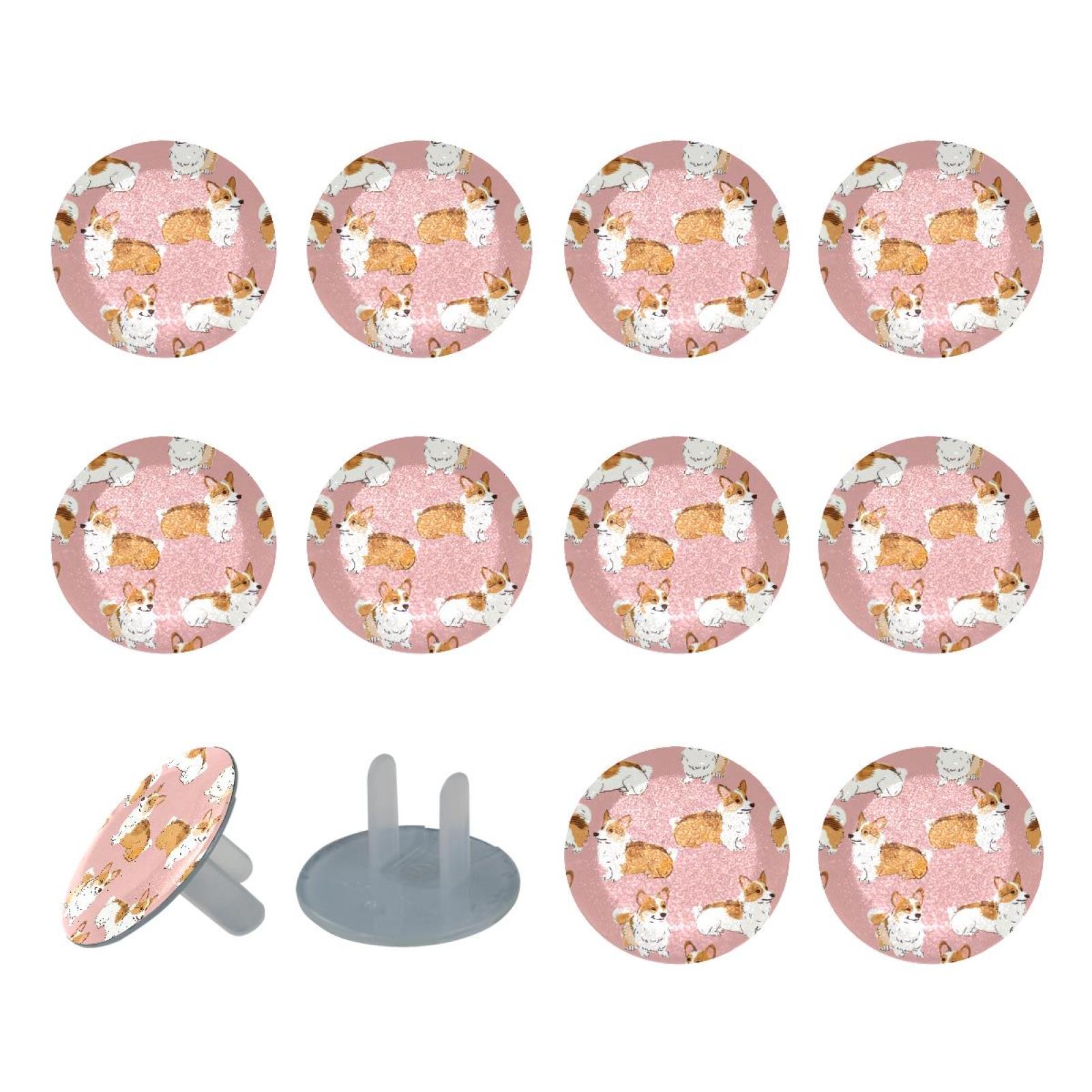 Image showcasing 12 Pack Corgi Cute Dog Outlet Covers Baby Proofing | Safe Electric Plug ...