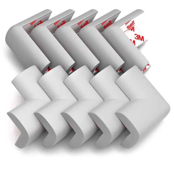Komfortology Gray Foam Furniture Protectors, 12 Corners with 3M Adhesive