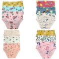 thumbnail image 1 of 12-Pack Cotton Briefs for Toddlers and Little Girls, Sizes 2T-7T - B&Q, 1 of 5