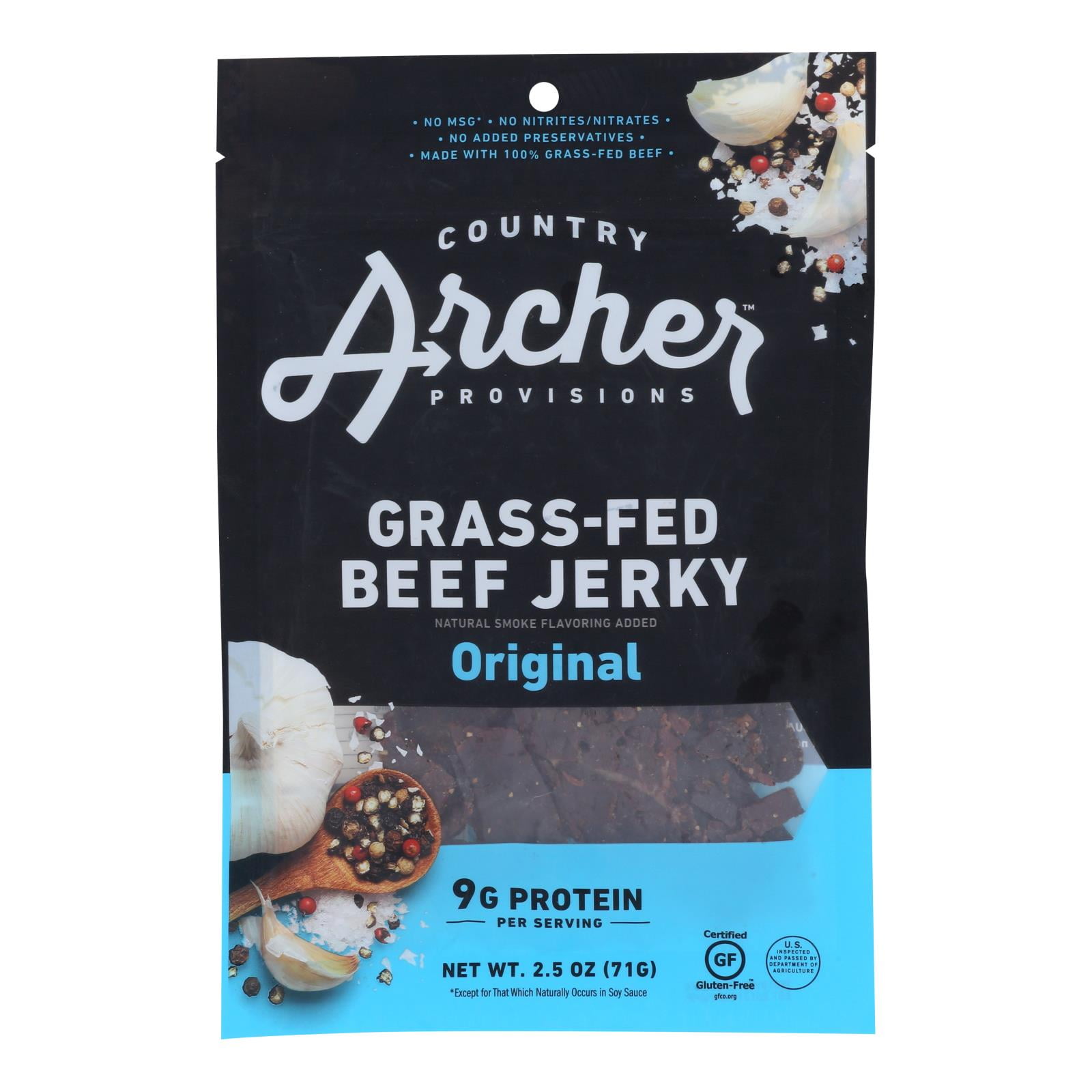 (12 Pack) Country Archer Gluten-Free Orginal Beef Jerky, 2.5 Oz