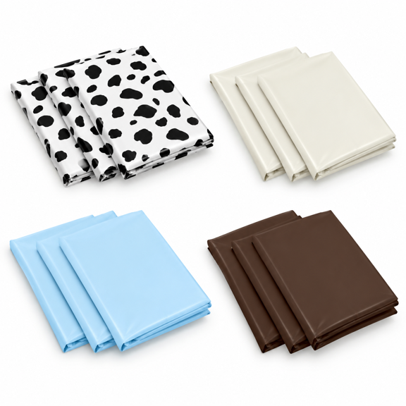 12 Pack Cowboy Shower Plastic Tablecloth For Rectangle Tables Cow Print Western Disposable Table Cover Blue Rustic Cloth Farm My