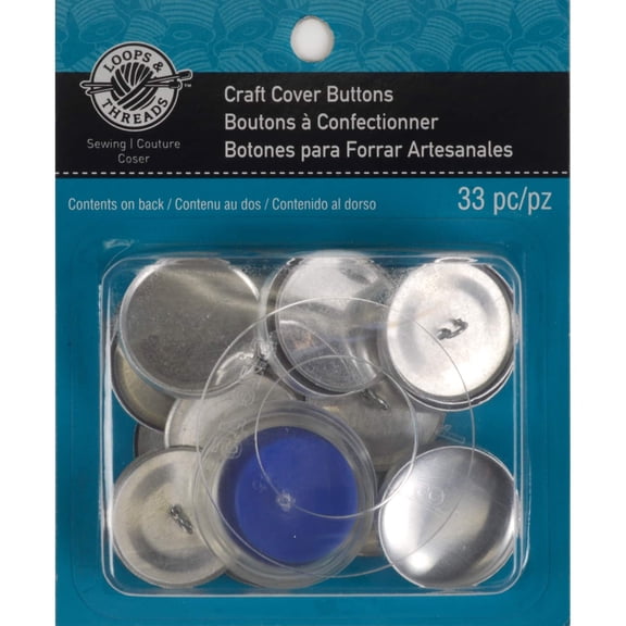 12 Pack: Craft Cover Button Kit by Loops & Threads