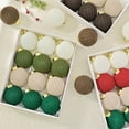 thumbnail image 1 of 12 Pack Crochet Christmas Ball Ornaments Boho Handmade Christmas Balls Knitted Cotton Baubles decor for Xmas Tree Decoration, 3.15in(B), 1 of 8