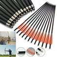 thumbnail image 1 of 12 Pack Crossbow Bolts 20 Inch Carbon Hunting Archery Arrows with 4" vanes Moon Vanes and Removable Tips, Multicolor, 1 of 8