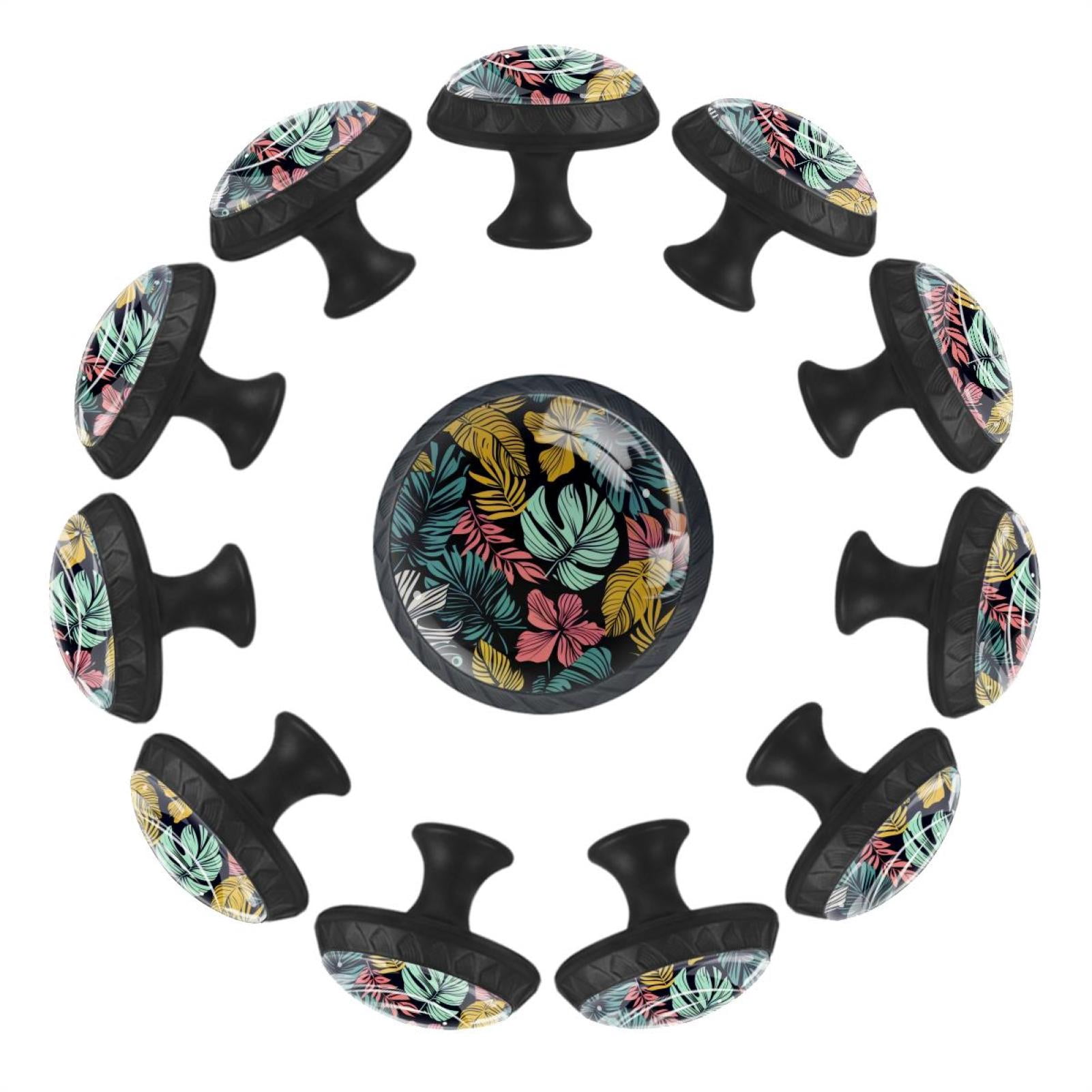 ZRYSMY 4-Pack Cute Fox Tree Cabinet Knobs – Round Drawer Pulls For Kitchen, Dresser, And Wall (Acrylic + Zinc Alloy)
