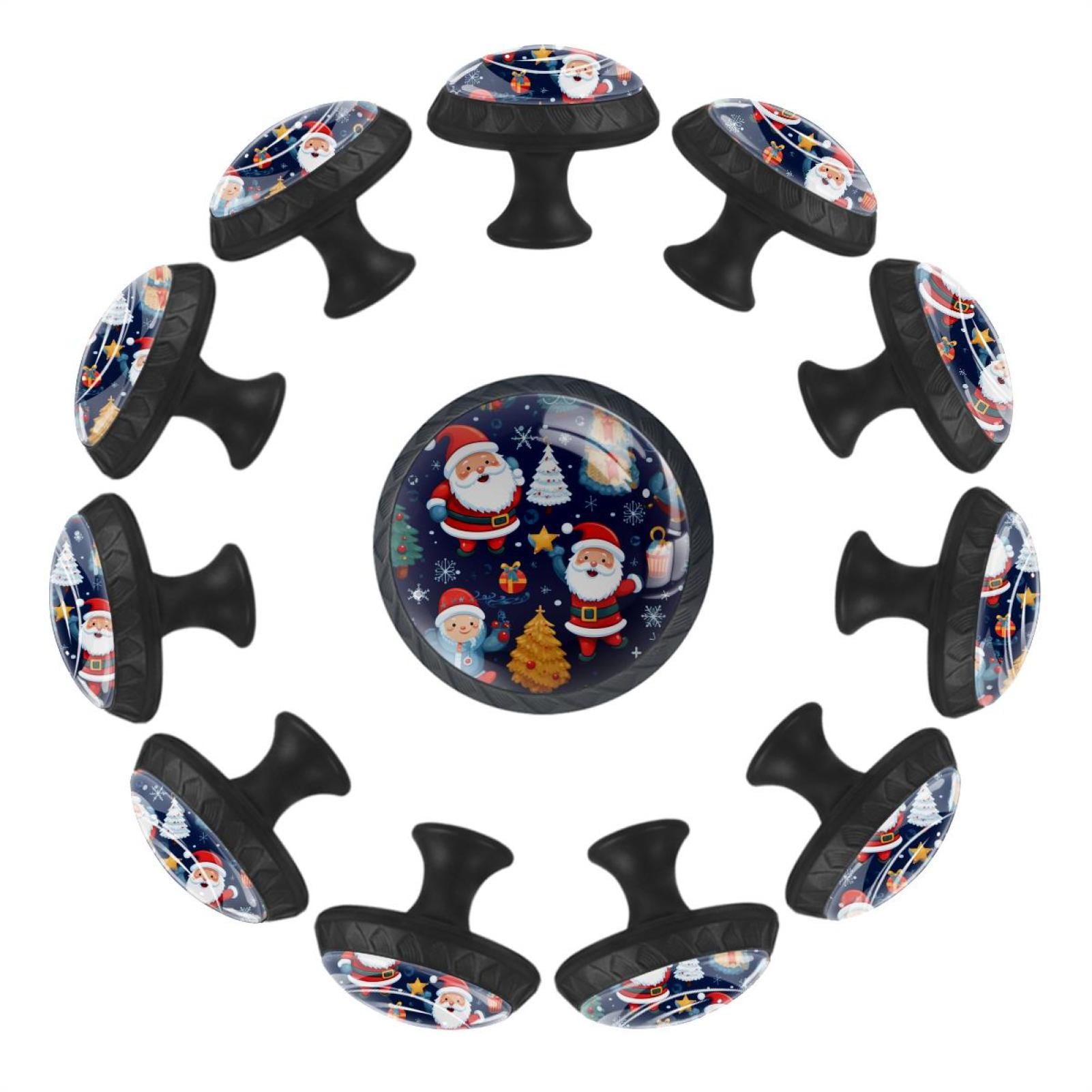 12 Pack Cupboard Knobs Crystal Clear Glass Pulls, Round Knobs