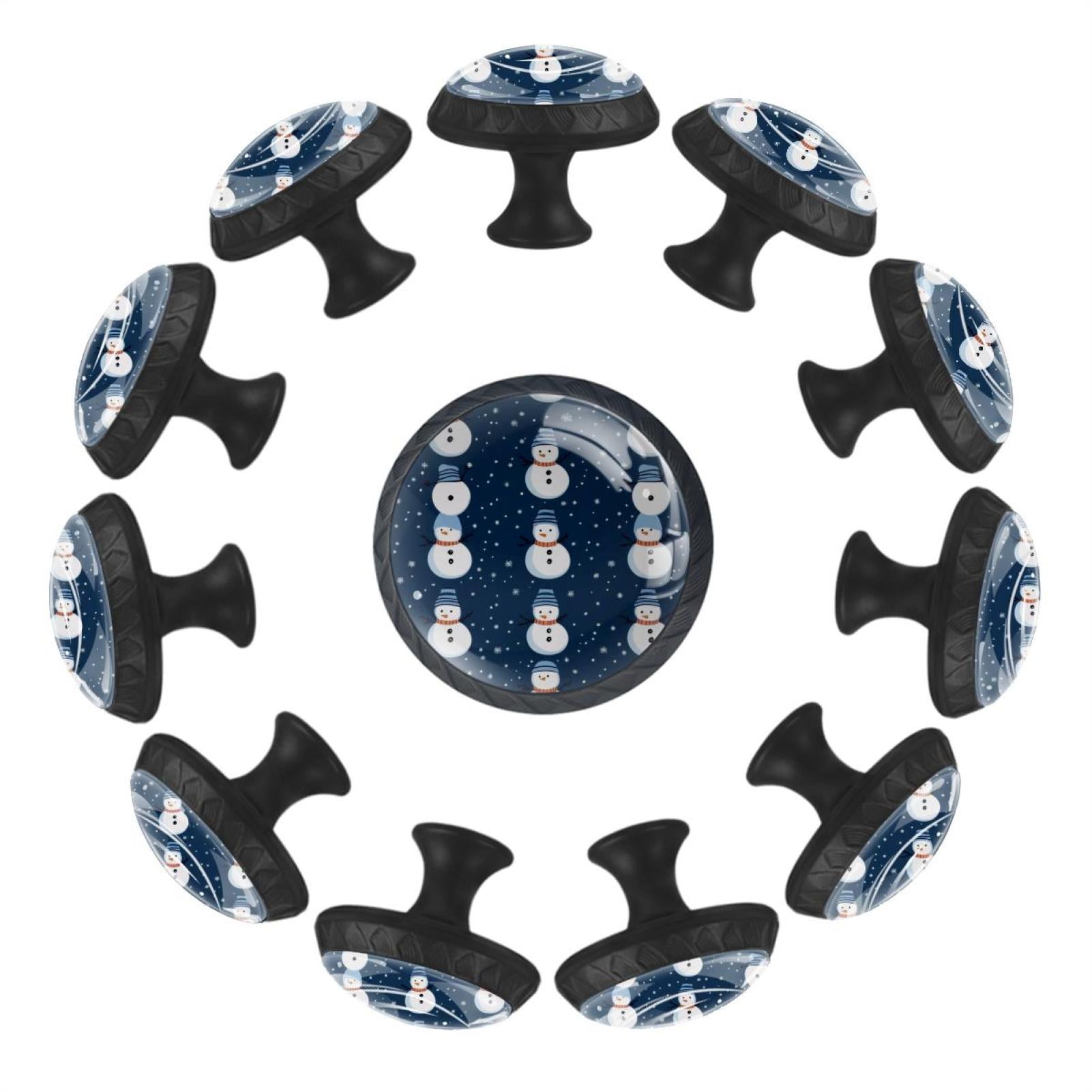 12 Pack Cupboard Knobs Crystal Clear Glass Pulls, Round Knobs