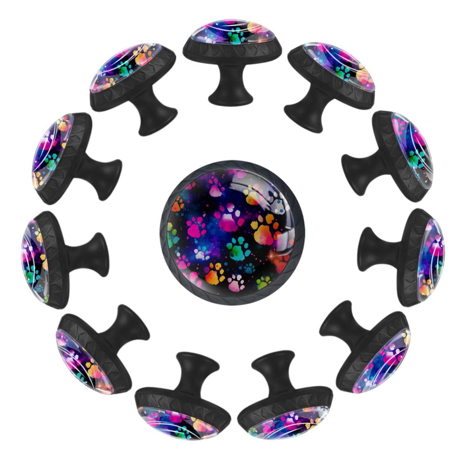 12 Pack Cupboard Knobs Crystal Clear Glass Pulls, Round Knobs