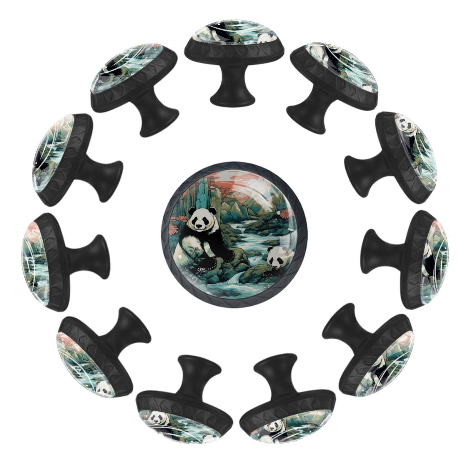 12 Pack Cupboard Knobs Crystal Clear Glass Pulls, Round Knobs