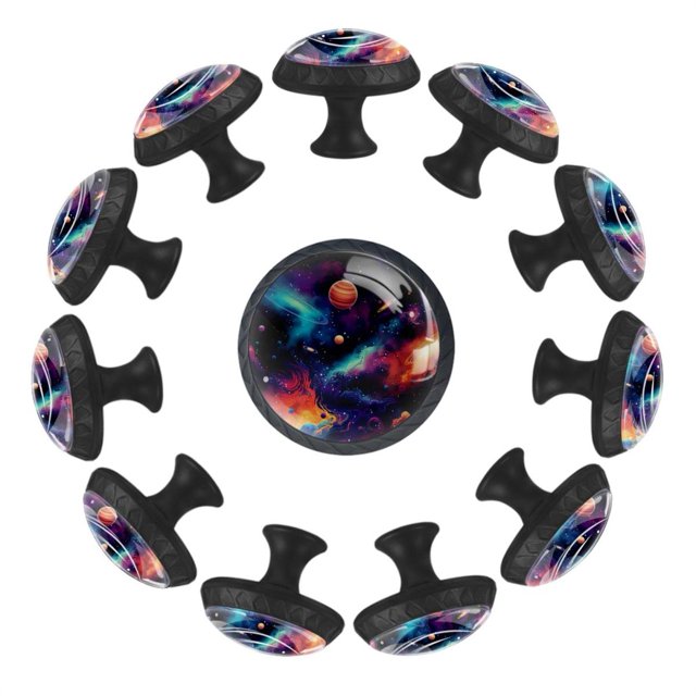 12 Pack Cupboard Knobs Crystal Clear Glass Pulls, Round Knobs