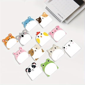 12 Pack Cute Sticky Notes Set, Adorable Memo Pads 55x59mm, Kawaii Self-Adhesive Notepads for Office & Home