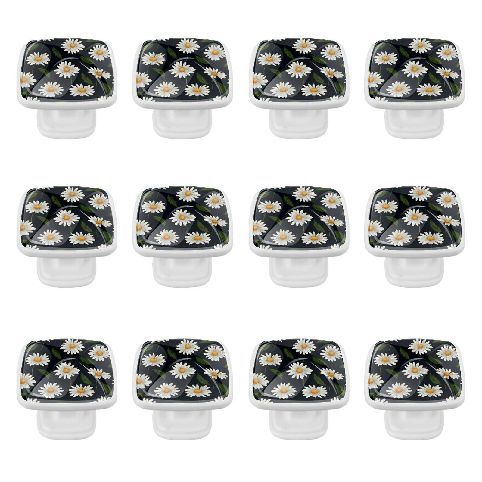 12 Pack Daisy Square Cabinet Knobs Kitchen Cabinet Pulls Cupboard