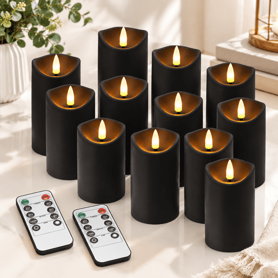 Command Candles 12 Pack Decoration Flickeringless Candles Operated Ledar With Remote ...