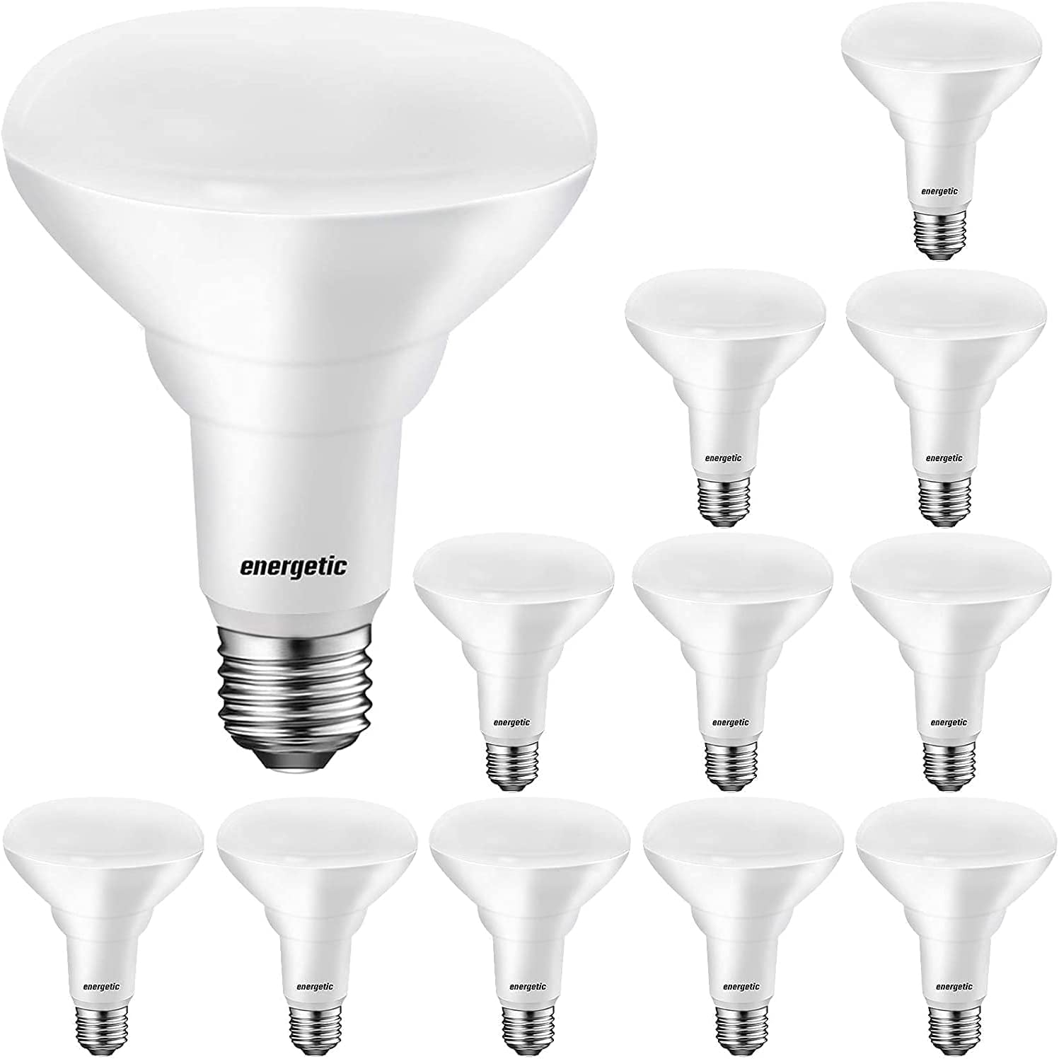 12 Pack Dimmable LED BR30 Recessed Light Bulbs 1100 Lumens, 85W