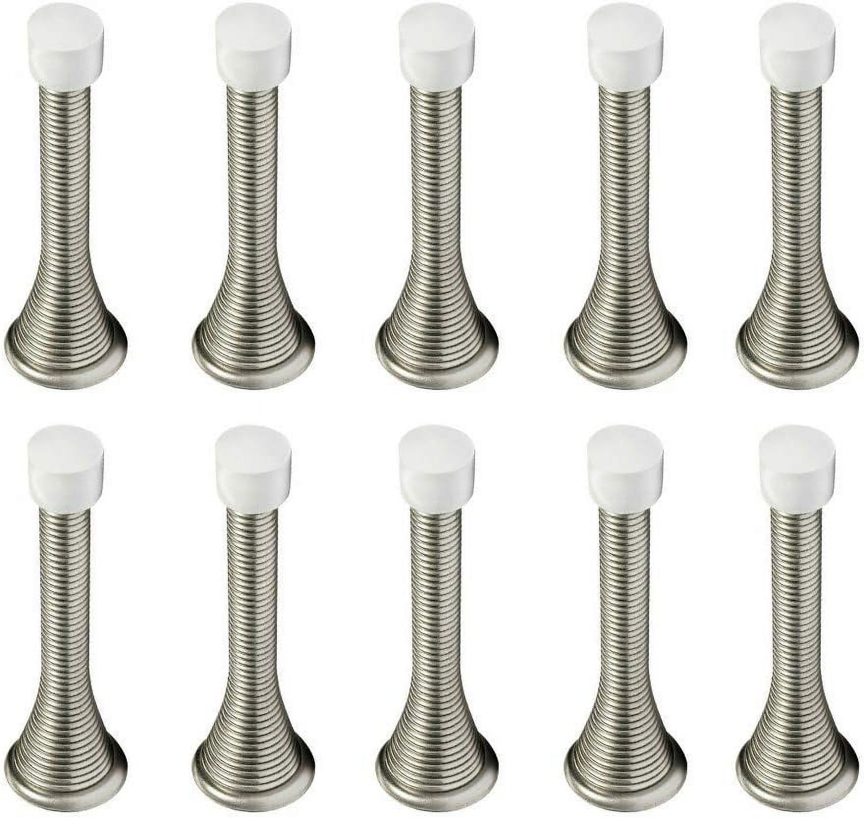 2 Pack Door Stoppers, Zinc Alloy Wall Mounted Door Stop Protector