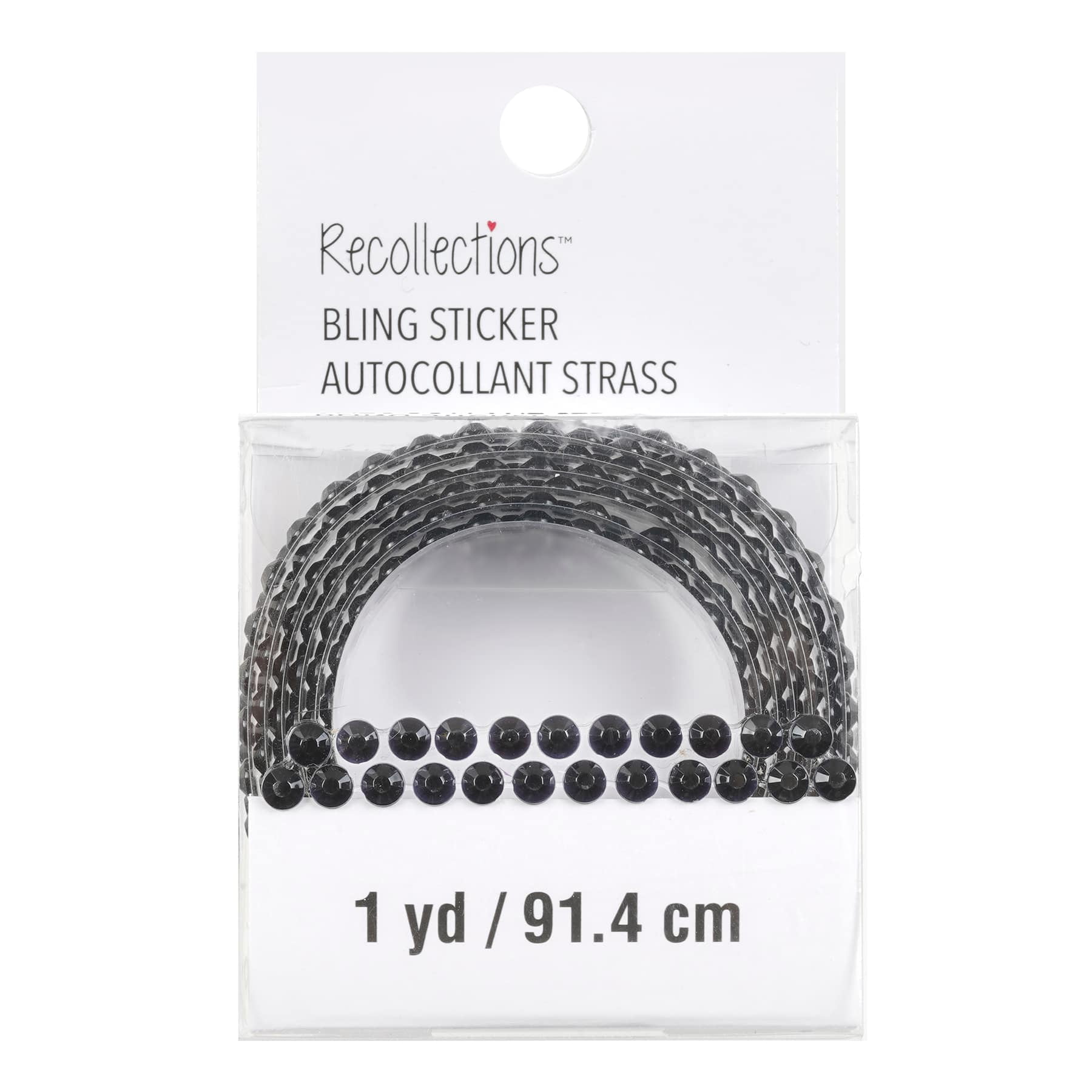 Recollections Double Row Rhinestones Stickers Bling on a Roll, 12 Pack