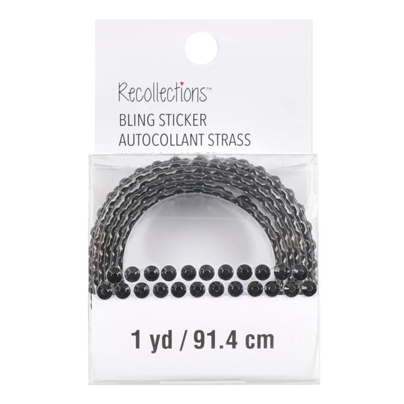 Recollections Double Row Rhinestones Stickers Bling on a Roll, 12 Pack